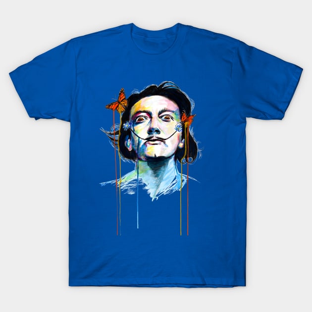 Salvador Dali in the land of Butterflies T-Shirt by beaugeste2280@yahoo.com